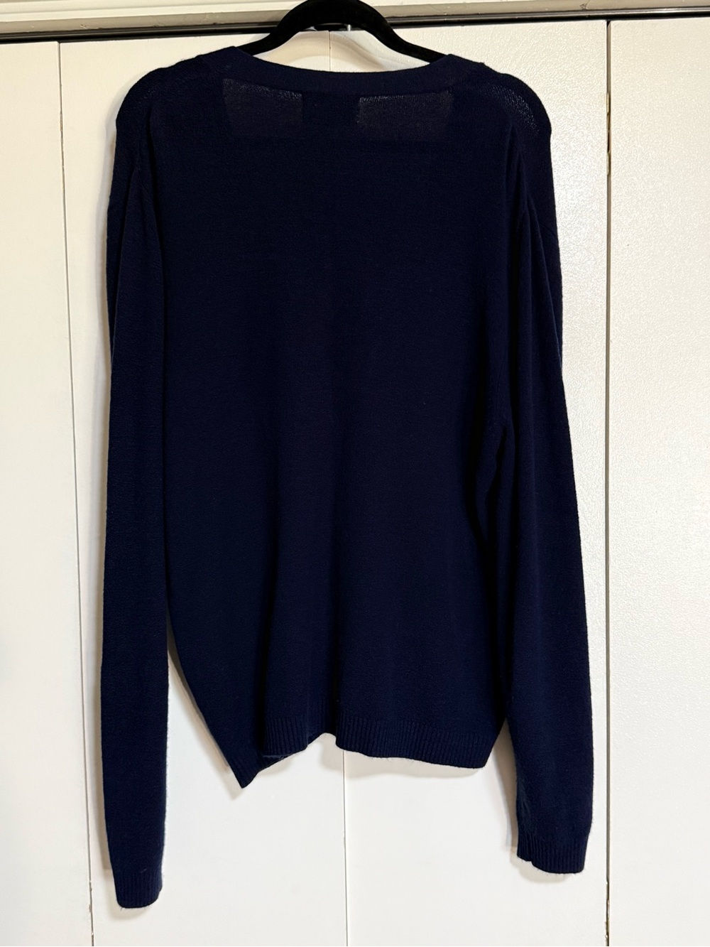 David Dart Navy Cardigan Sweater Oversized Button Front V Neck Soft Knit Small - Picture 3 of 14